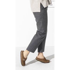 Birkenstock Buckley Suede Leather Slip-On Clogs Brown